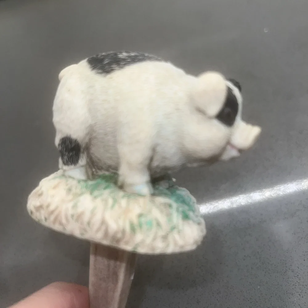 4 Potted Plant Decorative Stakes 3 parrots And Pig